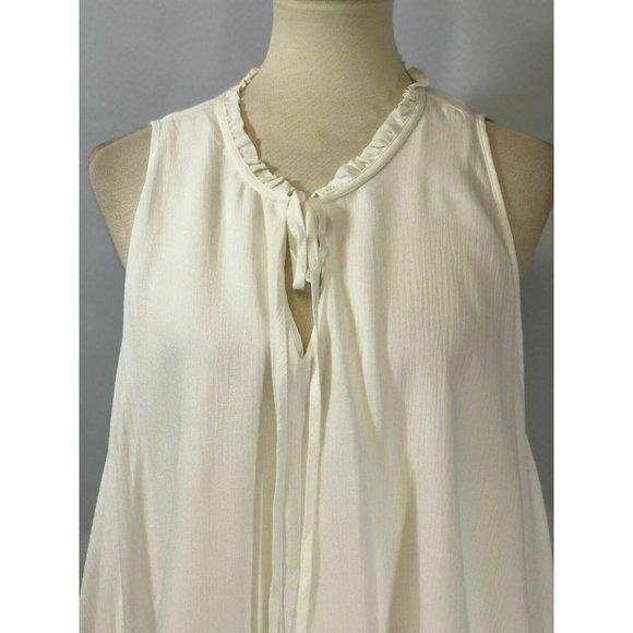 Guess Women's White Kira Convertible Gauze Top size XL - Picture 4 of 13